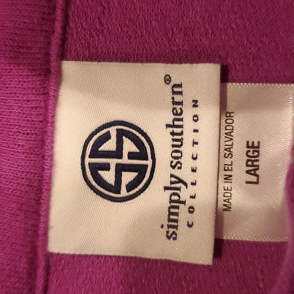 Womens Simply Southern purple 1/4 pullover sailboat print size L - Picture 4 of 5